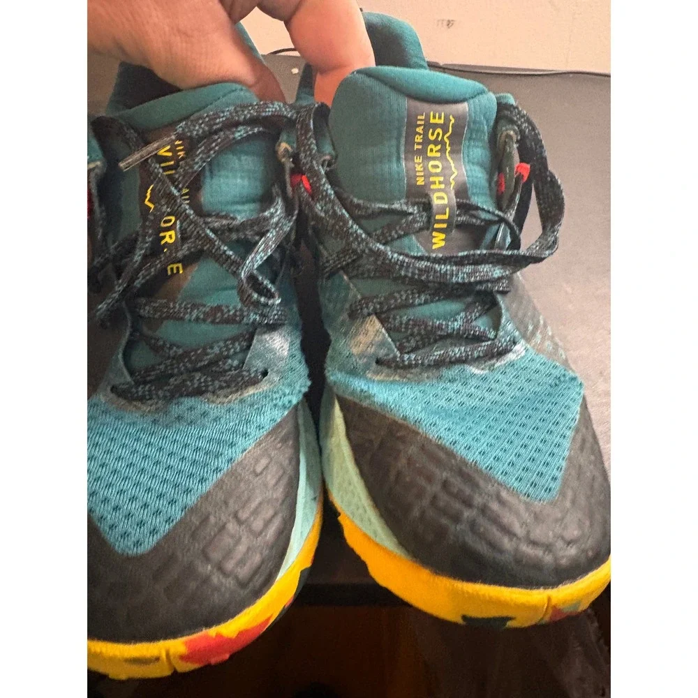 Nike Air Zoom Wildhorse Trail Running Shoes Teal Black Yellow Mens Sneakers